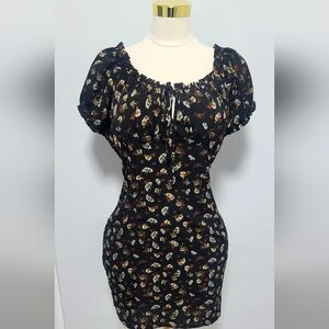 Wild Jasmine 2XL black floral dress